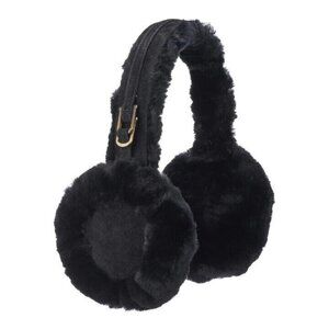 UGG AUSTRALIA Solid Black Faux Fur Earmuffs